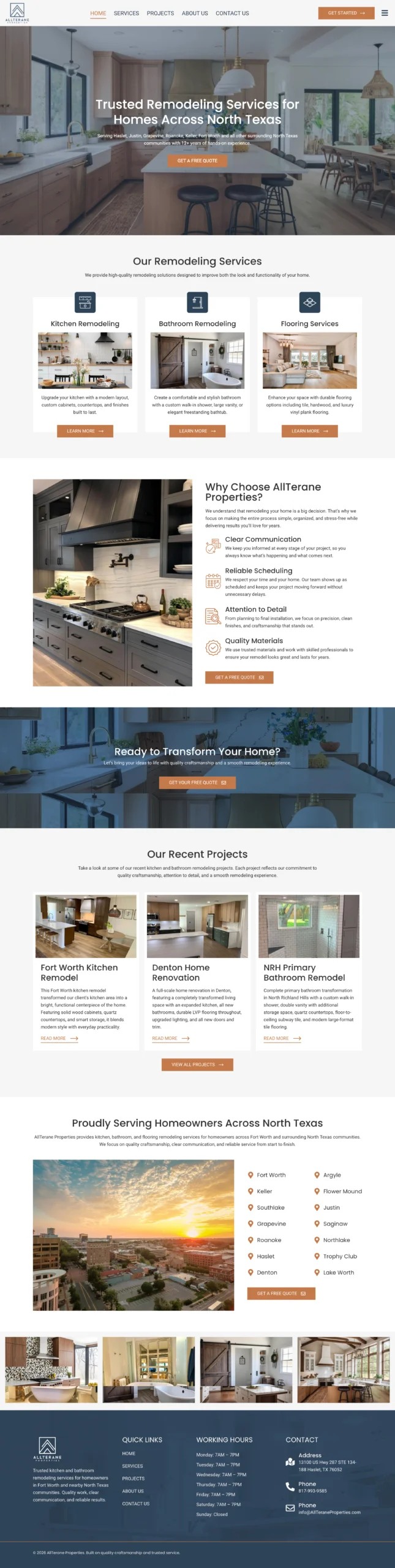 Allterane Properties website homepage